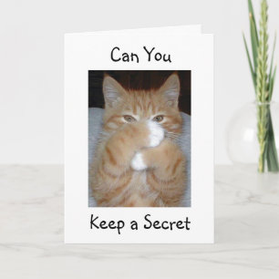 CAN U KEEP A SECRET-KITTENISH CHRISTMAS WISH HOLIDAY CARD