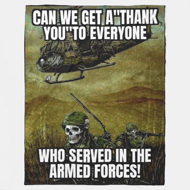 CAN WE GET A THANK YOU FLEECE BLANKET (Front)