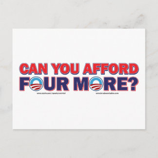 Can You Afford 4 More Postcard