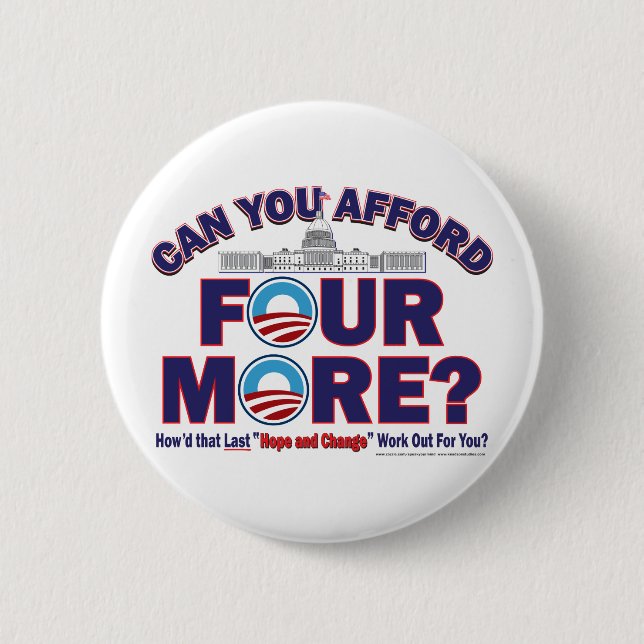 Can You Afford Four More 6 Cm Round Badge (Front)
