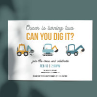 Can You Dig It Digger Birthday Party