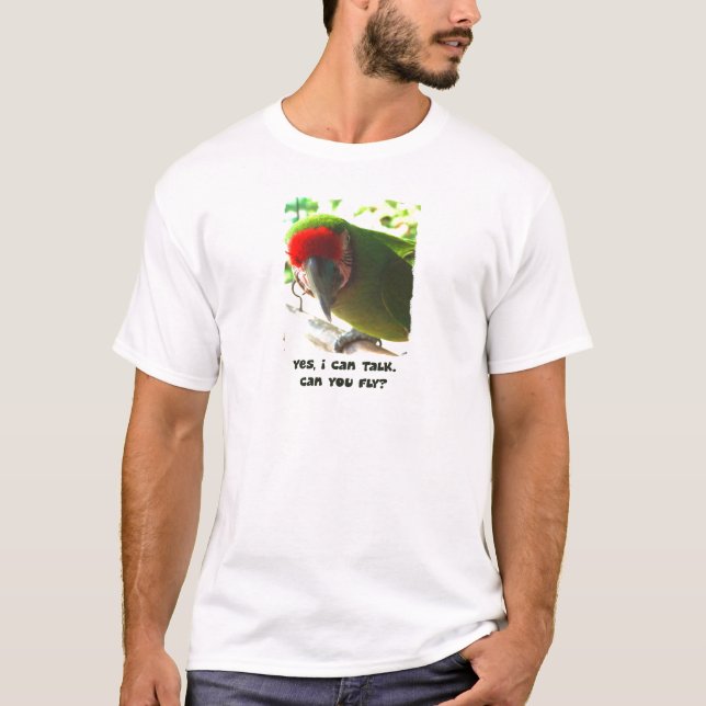 Can You Fly Military Macaw T-Shirt (Front)