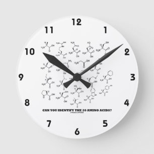 Can You Identify The 20 Amino Acids? (Chemistry) Round Clock