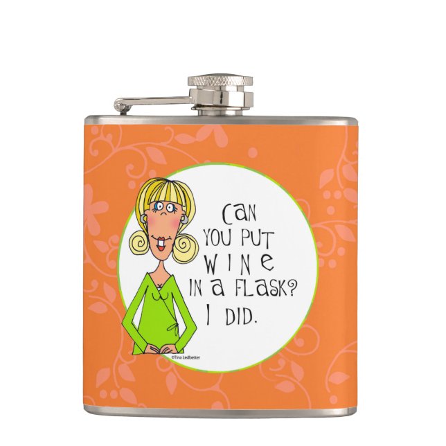 Can you put wine in a flask? hip flask (Front)