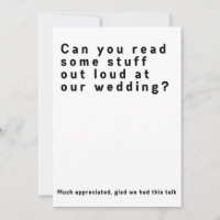 Can You Read Out Loud? Funny Weddding 