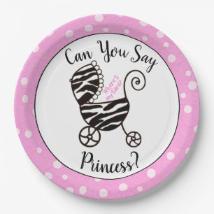 Can You Say Princess- “Where is My Tiara?” Shower  Paper Plate