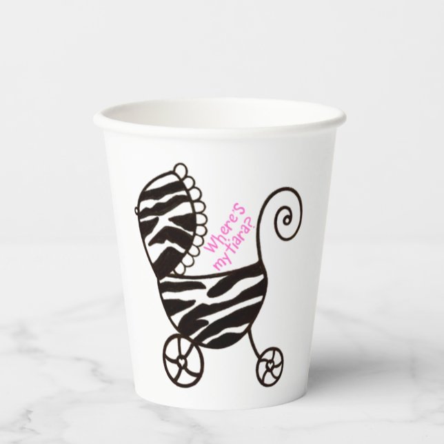 Can You Say Princess? -“Where’s my Tiara?” Shower  Paper Cups (Front)