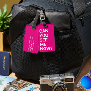 Can You See Me Now? Pink Easy to Spot Luggage Tag