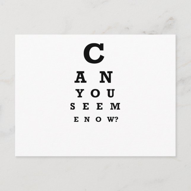 Can you see me now? postcard (Front)