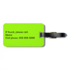 Can You Spot Me Now? Funny Luggage Tag - Green