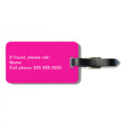 Can You Spot Me Now? Funny Luggage Tag - Pink