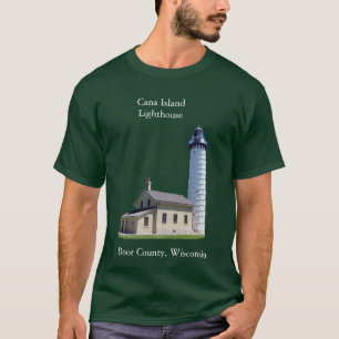 Cana Island Lighthouse shirt white lettering