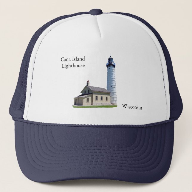 Cana Island Lighthouse trucker hat (Front)