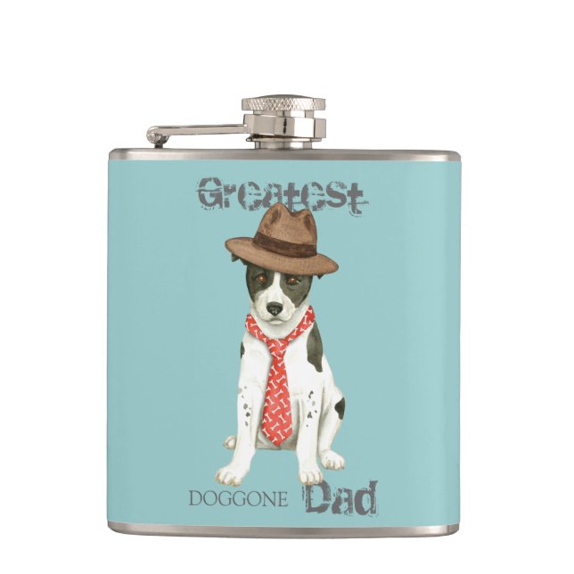 Canaan Dog Dad Flask (Front)