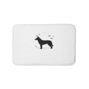 Canaan Dog – Halloween Moon Silhouette Classic T-S Bath Mat