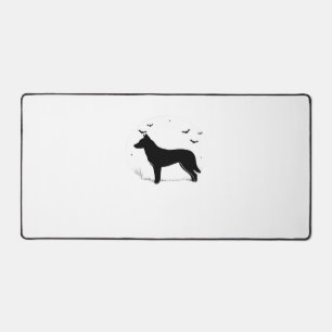 Canaan Dog – Halloween Moon Silhouette Classic T-S Desk Mat