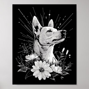 Canaan Dog Lover Retro Style Tattoo  Poster