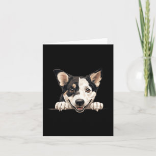 Canaan Dog Mum Dad Peeking Puppy Card