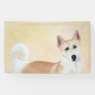 Canaan Dog Painting - Cute Original Dog Art Banner