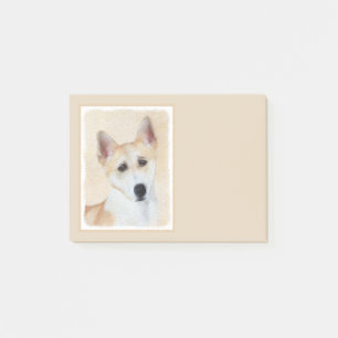 Canaan Dog Painting - Cute Original Dog Art Post-it Notes