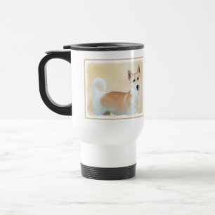 Canaan Dog Painting - Cute Original Dog Art Travel Mug