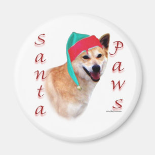 Canaan Dog Santa Paws Magnet