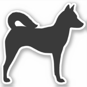 Canaan Dog Silhouette Waterproof Vinyl Decal