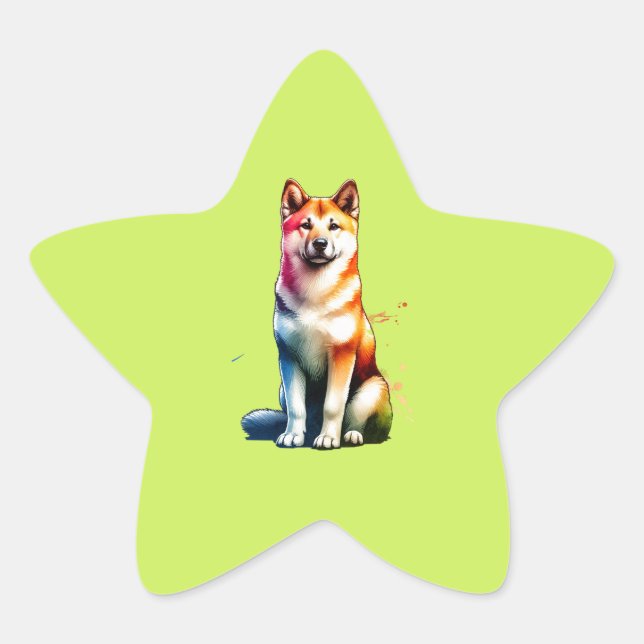 Canaan Dog Star Sticker (Front)