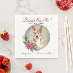 Canaan Dog Wedding Napkins With Dogs Photo