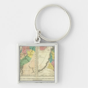 Canaan - Israel Atlas Map Key Ring