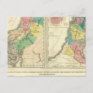 Canaan - Israel Atlas Map Postcard