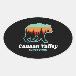 Canaan Valley Resort State Park West Virginia Bear Oval Sticker