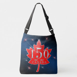 Canada 150 Birthday Celebration Maple Leaf Crossbody Bag