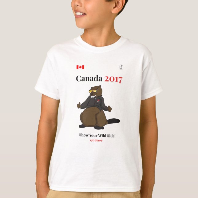 Canada 150 in 2017 Cool Wild Side T-Shirt (Front)