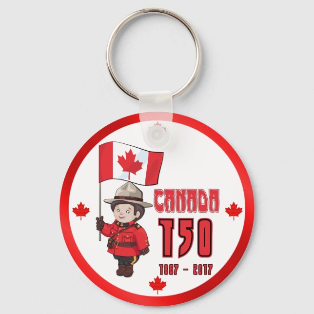 Canada 150 Years Anniversary Key Ring (Front)