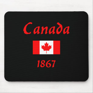 Canada 1867 Old Balthazar Font Flag Dark Colour Mouse Mat