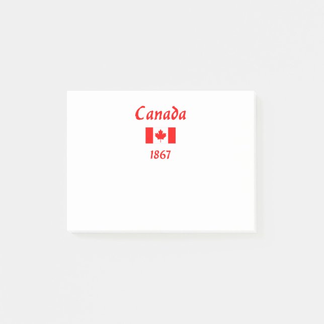 Canada 1867 Old Balthazar Font Flag Dark Colour Post-it Notes (Front)