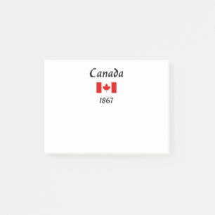 Canada 1867 Old Balthazar Font Flag Light-Colour Post-it Notes