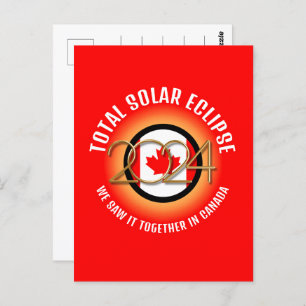 Canada 2024 TOTAL SOLAR ECLIPSE Postcard