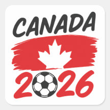 Canada 2026 Soccer Fan Design with Maple Leaf