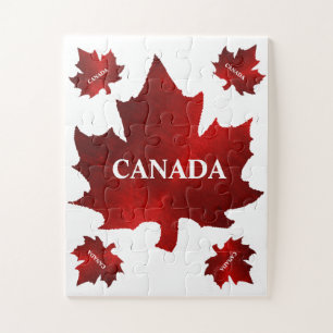 CANADA 30 Pieces Red Maple Leaf  Jigsaw Puzzle