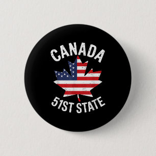 Canada 51st State Usa Flag Canada 51st State Vinta 6 Cm Round Badge