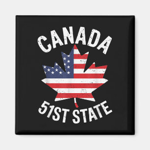 Canada 51st State Usa Flag Canada 51st State Vinta Magnet