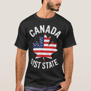 Canada 51st State Usa Flag Canada 51st State Vinta T-Shirt