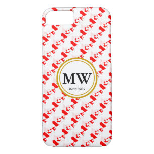 CANADA Abundant Life Christian Scripture Monogram iPhone 8/7 Case