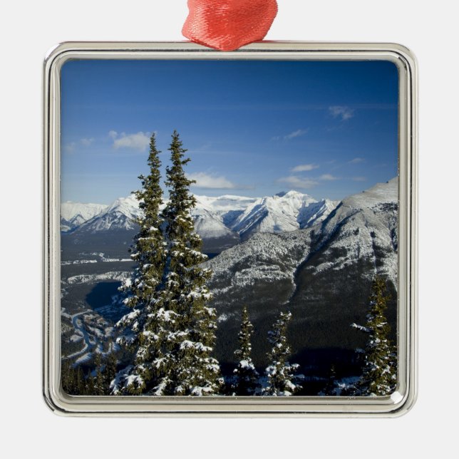 Canada, Alberta, Banff. Views of the Bow Valley Metal Tree Decoration (Front)