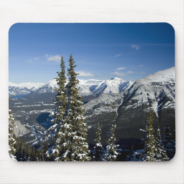 Canada, Alberta, Banff. Views of the Bow Valley Mouse Mat (Front)