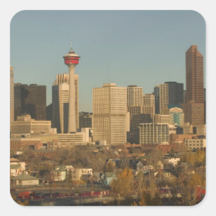 Canada, Alberta, Calgary: City Skyline from 2 Square Sticker