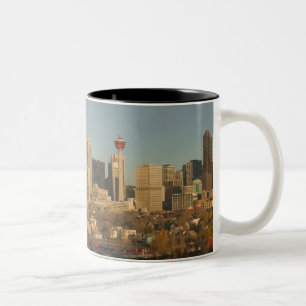 Canada, Alberta, Calgary: City Skyline from 2 Two-Tone Coffee Mug