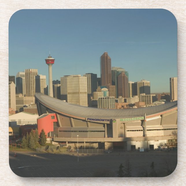 Canada, Alberta, Calgary: City Skyline from 3 Coaster (Front)